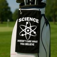 Science Doesn't Care What You Believe Atom Golf Towel thumb 2