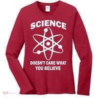Science Doesn't Care What You Believe Atom Women's Long Sleeve Shirt thumb 0