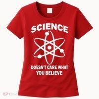 Science Doesn't Care What You Believe Atom Women's T-Shirt thumb 0