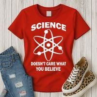 Science Doesn't Care What You Believe Atom Women's T-Shirt thumb 3