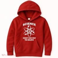 Science Doesn't Care What You Believe Atom Kids Hoodie thumb 0