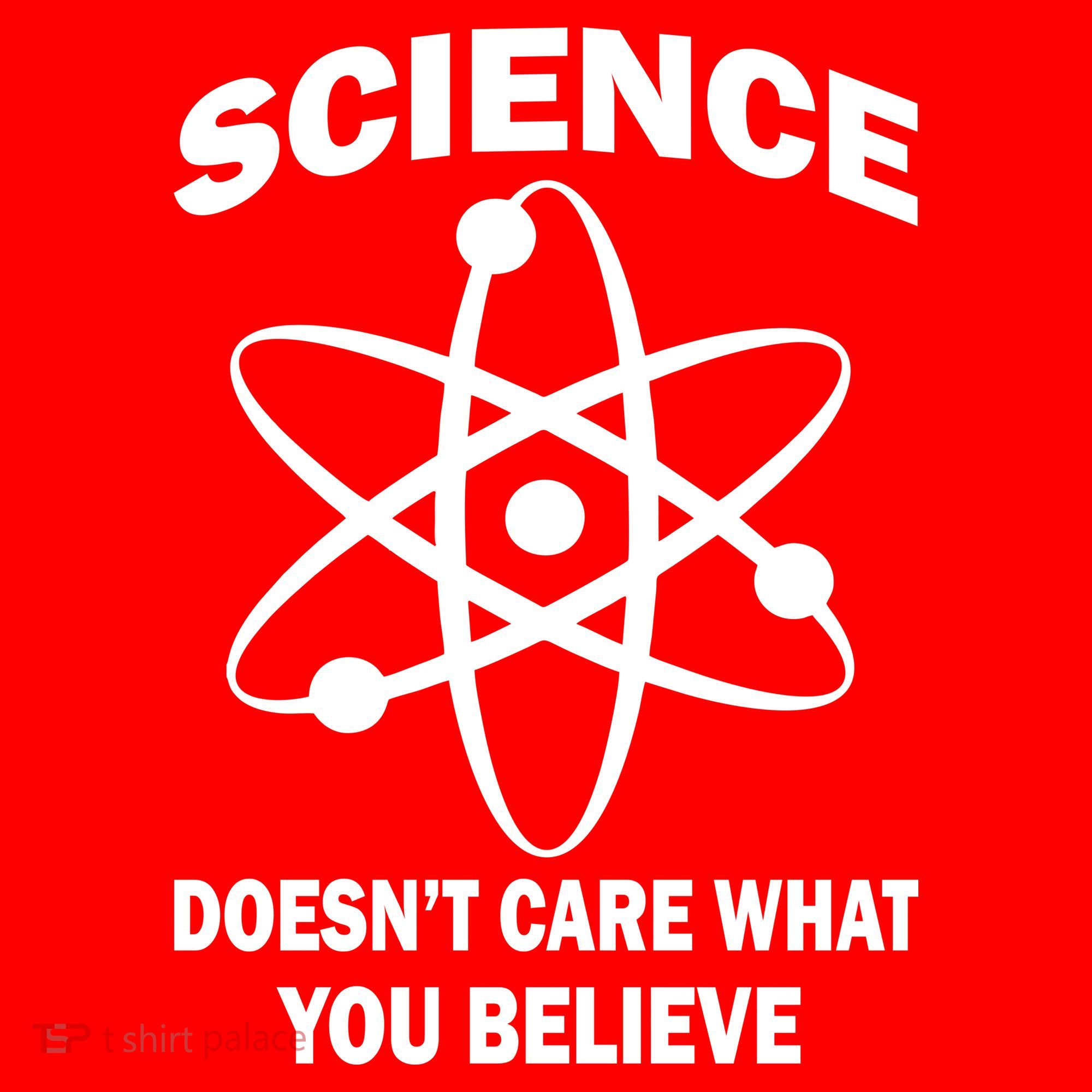 Science Doesn't Care What You Believe Atom Kids Long Sleeve Shirt