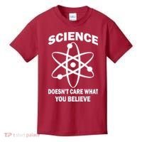 Science Doesn't Care What You Believe Atom Kids T-Shirt thumb 0
