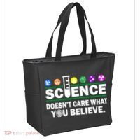 Science Doesn't Care What You Believe Saying Tote Bag thumb 2