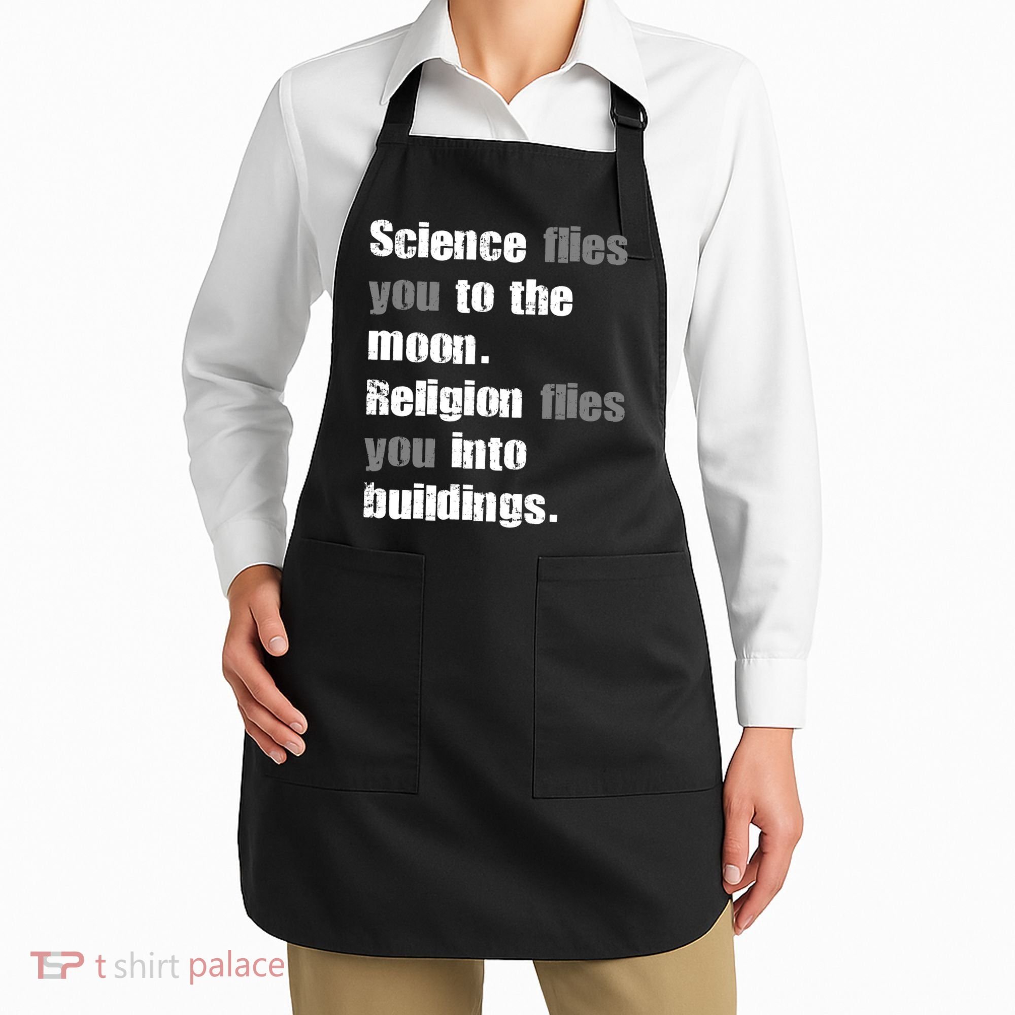 Science Flies You To The Moon Apron