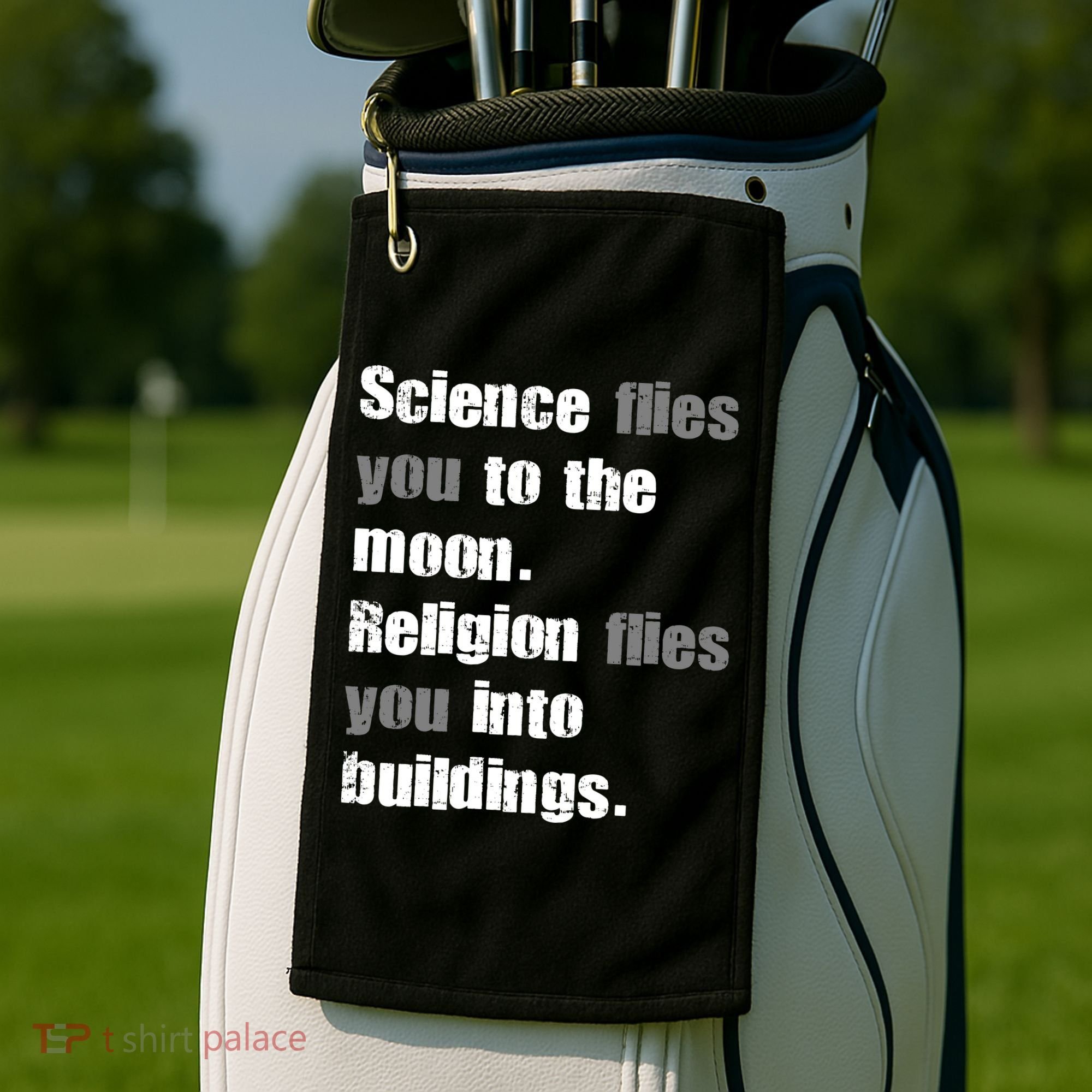Science Flies You To The Moon Golf Towel