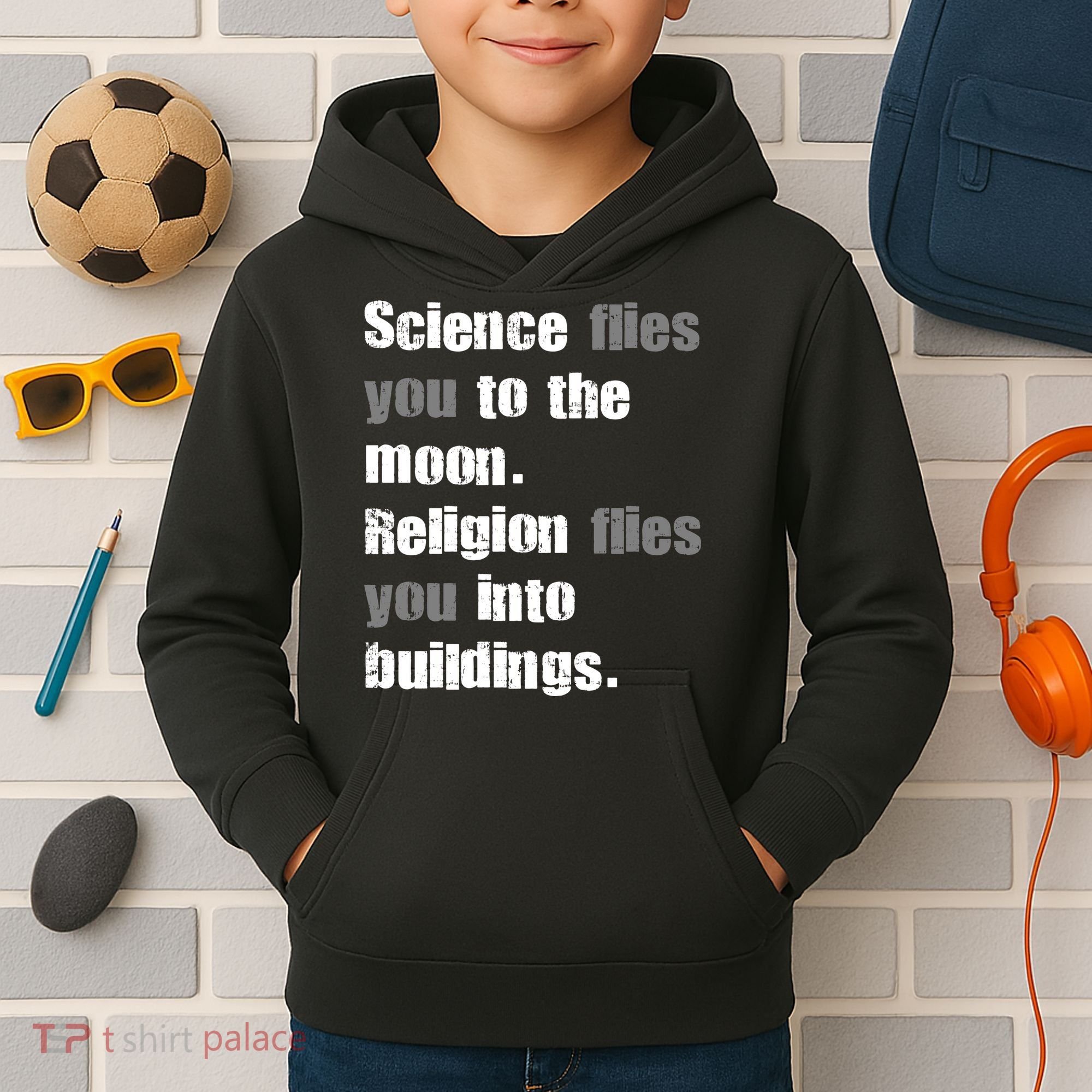 Science Flies You To The Moon Kids Hoodie