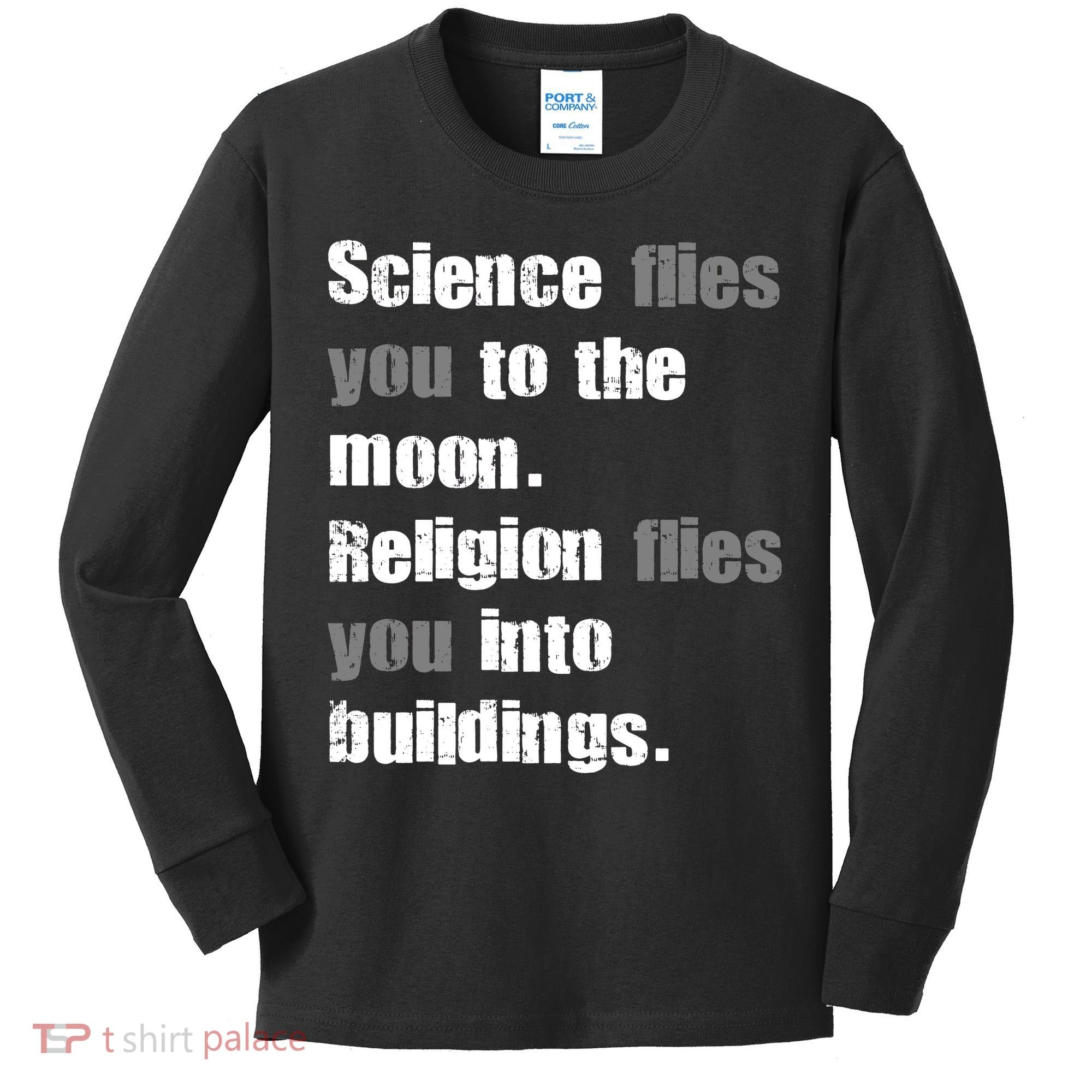 Science Flies You To The Moon Kids Long Sleeve Shirt