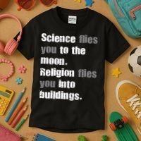 Science Flies You To The Moon Kids T-Shirt thumb 3