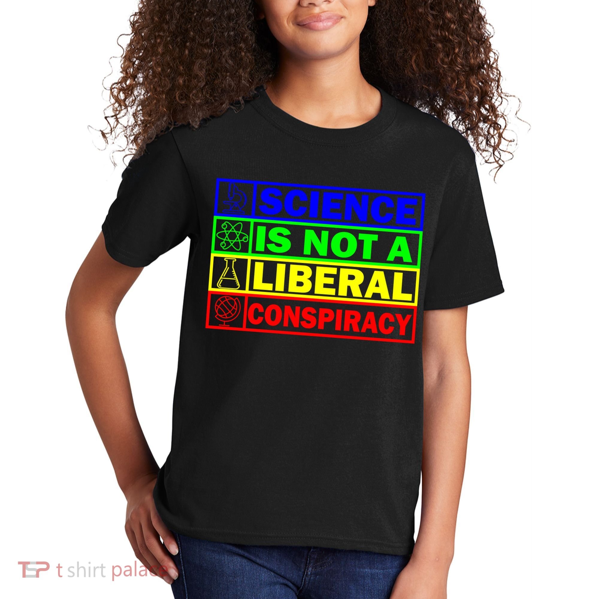 Science Is Not A Liberal Conspiracy Funny Kids T-Shirt