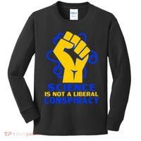 Science is not A Liberal Conspiracy Resist Resistance Kids Long Sleeve Shirt thumb 0