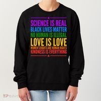 Science Is Real Black Lives Matter Love Is Love Women's Sweatshirt thumb 0