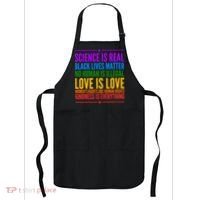 Science Is Real Black Lives Matter Love Is Love Apron thumb 0