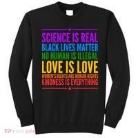 Science Is Real Black Lives Matter Love Is Love Sweatshirt thumb 0