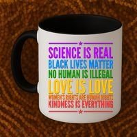 Science Is Real Black Lives Matter Love Is Love Coffee Mug thumb 2