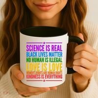 Science Is Real Black Lives Matter Love Is Love Coffee Mug thumb 3