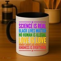Science Is Real Black Lives Matter Love Is Love Coffee Mug thumb 4