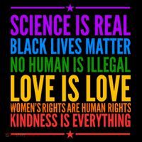 Science Is Real Black Lives Matter Love Is Love Mousepad thumb 1