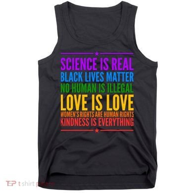 Science Is Real Black Lives Matter Love Is Love Tank Top