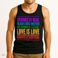 Science Is Real Black Lives Matter Love Is Love Tank Top thumb 3