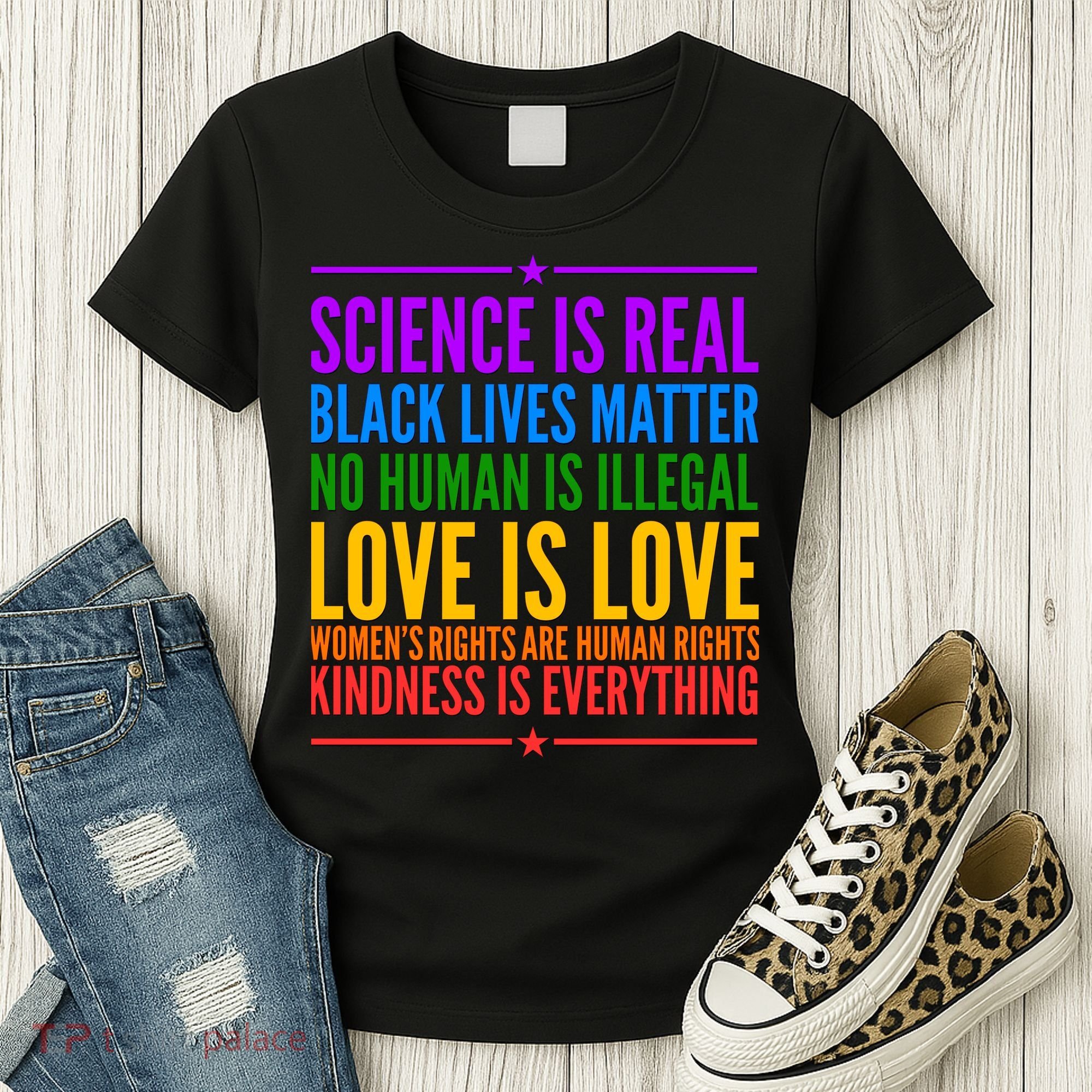 Science Is Real Black Lives Matter Love Is Love Women's T-Shirt