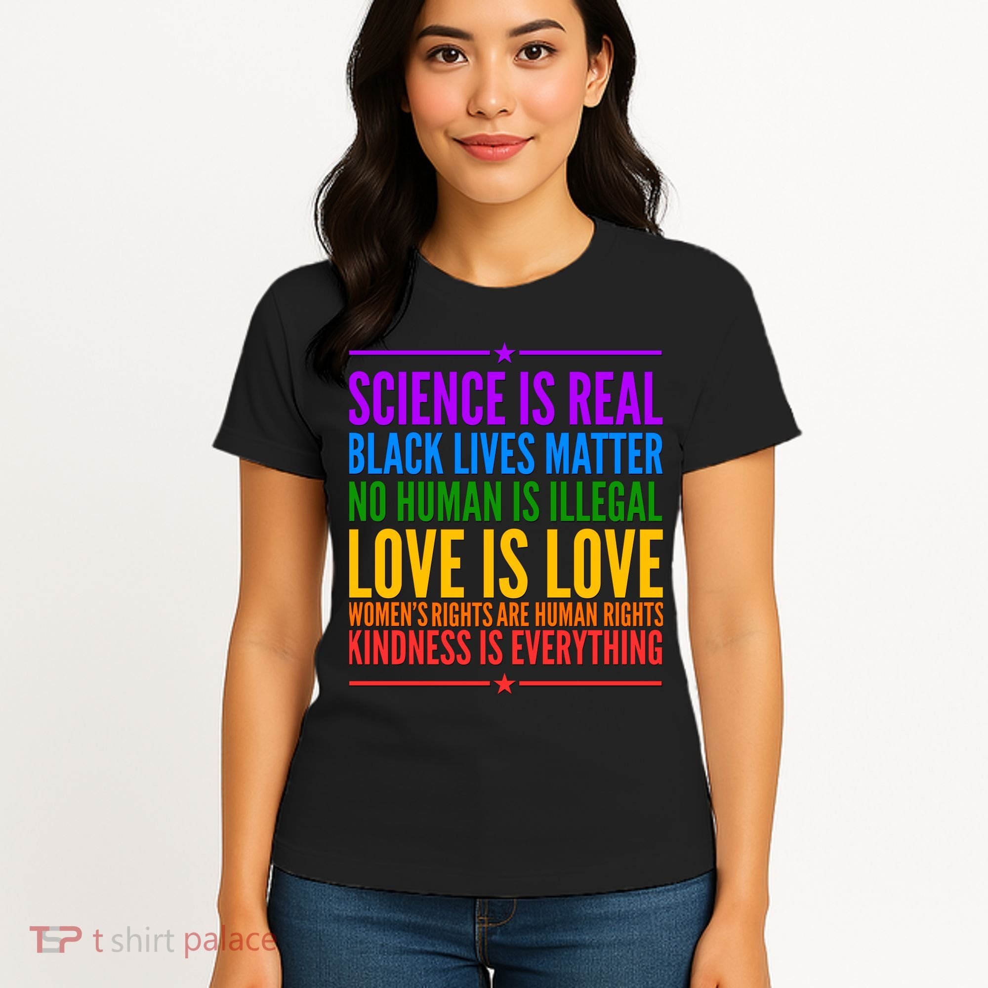Science Is Real Black Lives Matter Love Is Love Women's T-Shirt