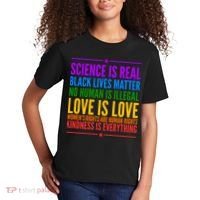 Science Is Real Black Lives Matter Love Is Love Kids T-Shirt thumb 2