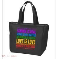 Science Is Real Black Lives Matter Love Is Love Tote Bag thumb 3