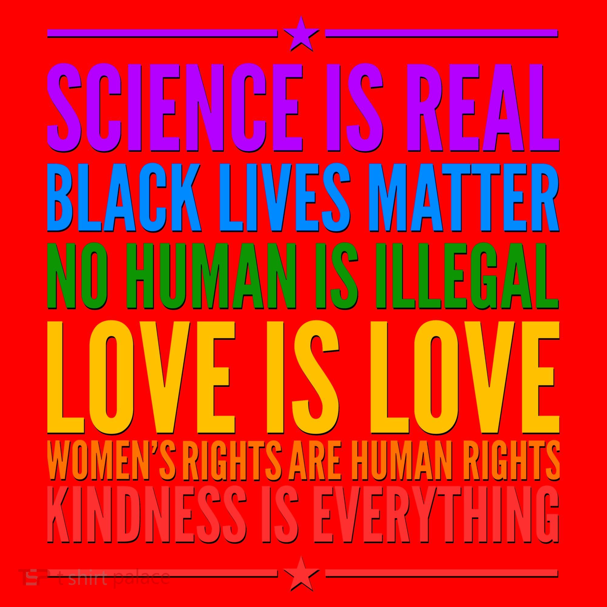 Science Is Real Black Lives Matter Love Is Love Santa Hat