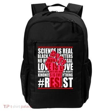 Science Is Real Resist Quote Backpack