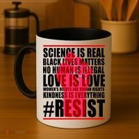 Science Is Real Resist Quote Coffee Mug thumb 4