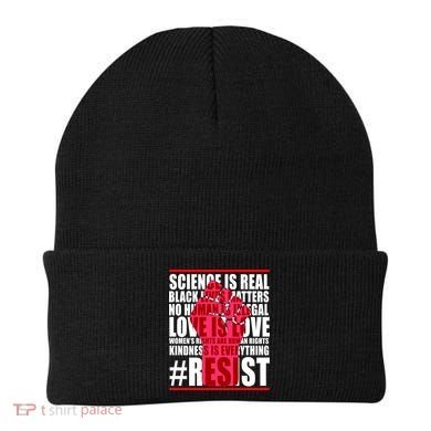 Science Is Real Resist Quote Beanie