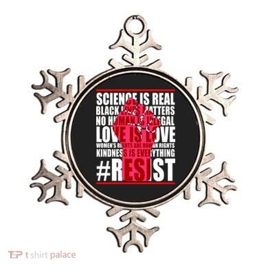 Science Is Real Resist Quote Ornament
