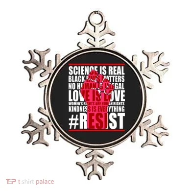 Science Is Real Resist Quote Ornament
