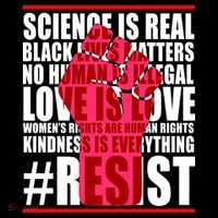 Science Is Real Resist Quote Baby Bodysuit thumb 2