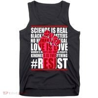 Science Is Real Resist Quote Tank Top thumb 0