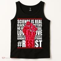 Science Is Real Resist Quote Tank Top thumb 2