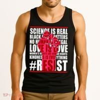 Science Is Real Resist Quote Tank Top thumb 3