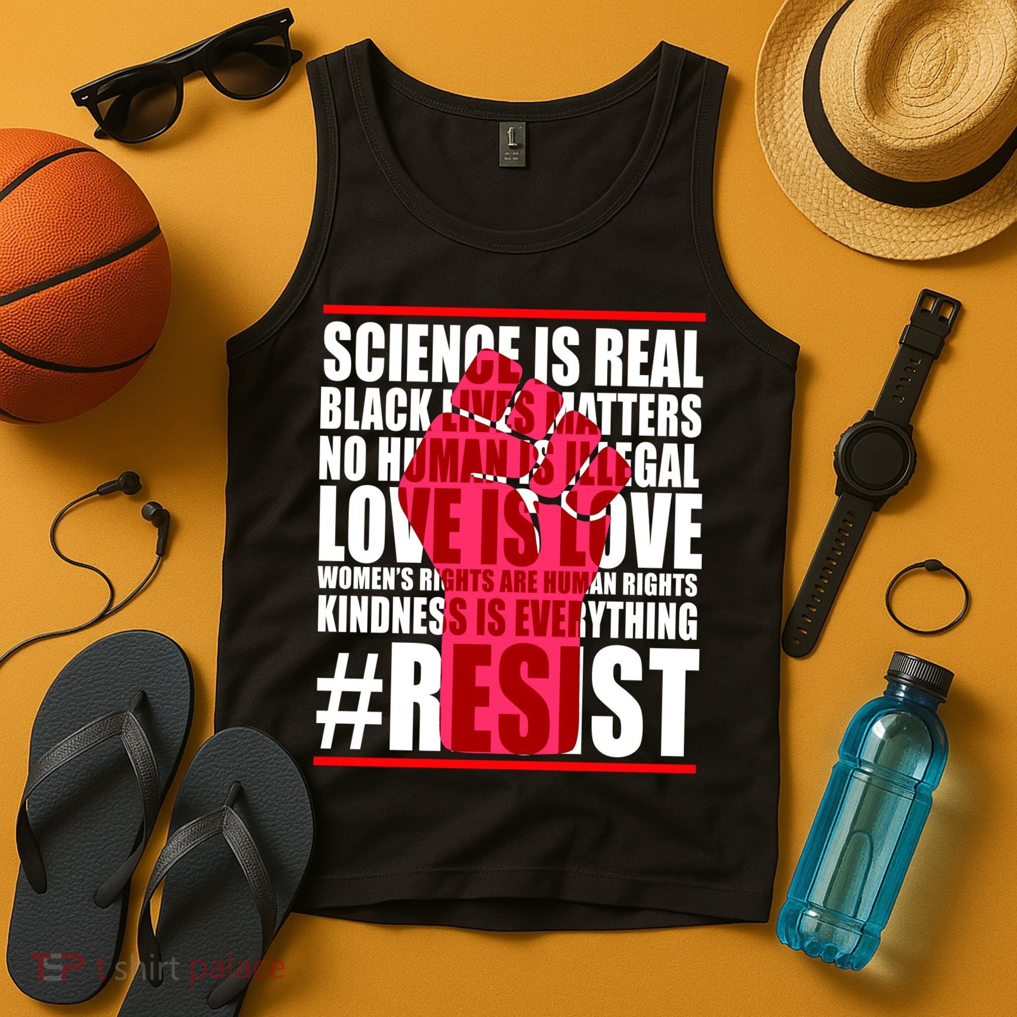Science Is Real Resist Quote Tank Top
