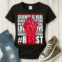 Science Is Real Resist Quote Women's T-Shirt thumb 3