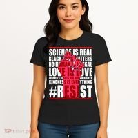 Science Is Real Resist Quote Women's T-Shirt thumb 4
