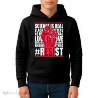 Science Is Real Resist Quote Kids Hoodie thumb 4