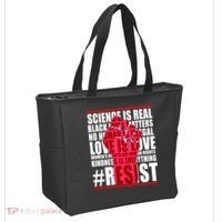 Science Is Real Resist Quote Tote Bag thumb 2