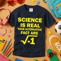 Science Is Real Your Alternative Fact Are Kids T-Shirt thumb 3