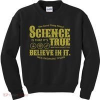 Science Is True Whether You Believe It or Not Kids Sweatshirt thumb 0
