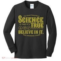 Science Is True Whether You Believe It or Not Kids Long Sleeve Shirt thumb 0