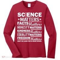 Science Matters Quote March For Science Women's Long Sleeve Shirt thumb 0