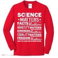 Science Matters Quote March For Science Kids Long Sleeve Shirt thumb 0