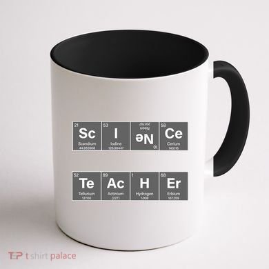 Science Teacher Periodic Table Logo Coffee Mug back
