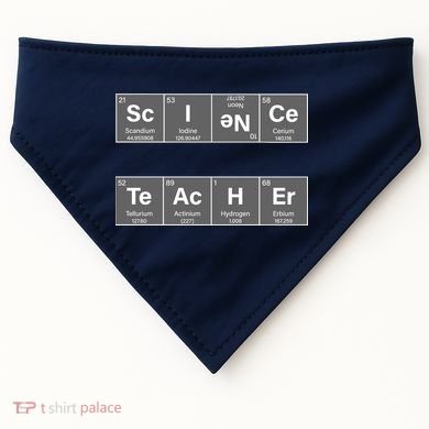 Science Teacher Periodic Table Logo USA-Made Doggie Bandana